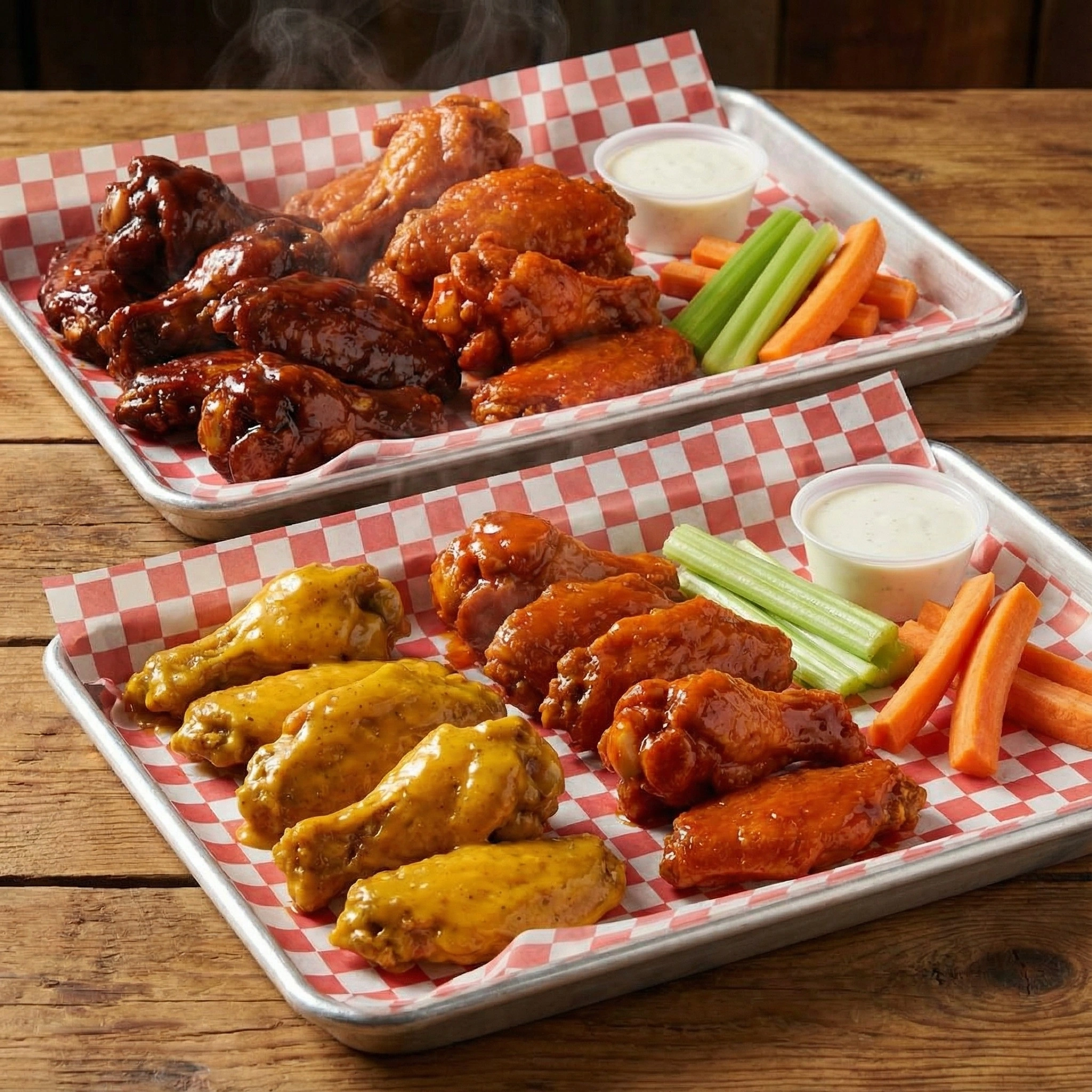 Crispy chicken wings with signature flavors at OC WINGS in Spruce Grove, AB
